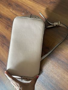 Beige colour big handbag bag