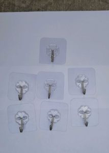 Clear Self-Adhesive Hooks (7-Pack)