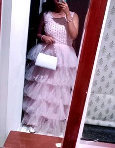 Pink Barbie Gown For Birthday