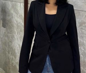 Chic Black Blazer 🫶🏻( small defect not visible)