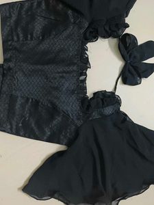 Stylish Black Saree Blouse