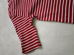 Beautiful Jean Top With Stripes...And Comfortable