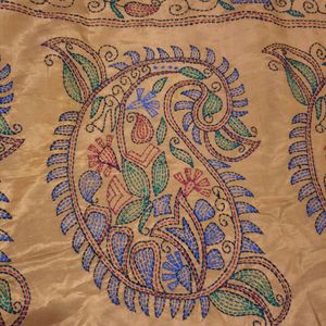 Kantha Work Saree Comes On Garden Silk Preloved Saree Fresh Condition