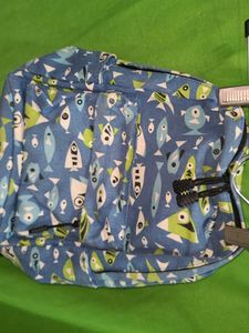 Blue Fish Print Backpack