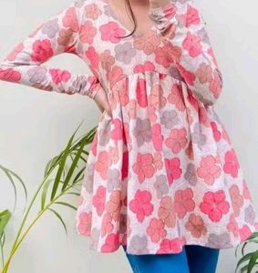 Floral Print Tunic Top