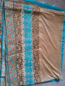 Elegant Embroidered Saree