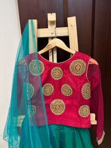 Brand New Majenta Blue Lehngha Choli Embroidered