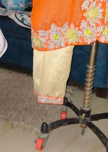 Orange Plazo Set