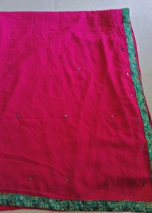 pink plane saree