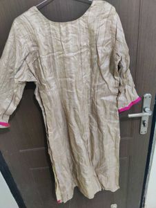 Beige &amp; Pink Kurti