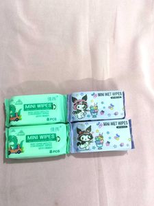 Cute Mini Wet Wipes - Set of 4