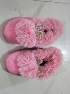 Pink Fuzzy Slippers