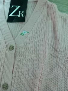 Pink Knit Cardigan