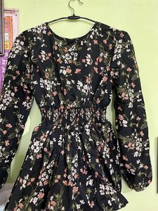 Floral Print Long Sleeve Blouse