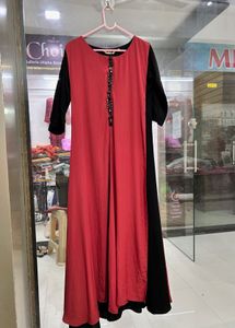 Elegant Red & Black Kurta