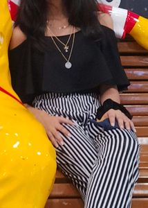 Black Top And Pant Set