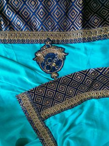 So Beautiful Broad Border Saree Pico Done