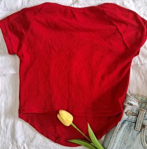 Red Crop Top