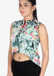 Floral Sleeveless Blouse