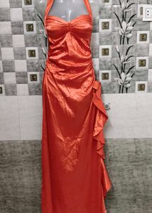 Elegant Coral Maxi Dress