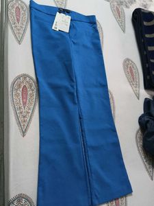Zara Blue Flared Trousers