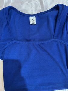 Blue Long Sleeve Top