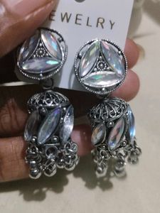 Traditional Oxidized Jhumka Earrings