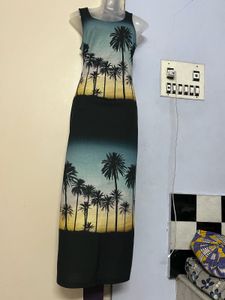 VERO MODA BRANDED Palm Tree Print Maxi Dress