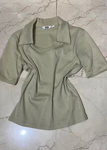 Light Green Top With Collar