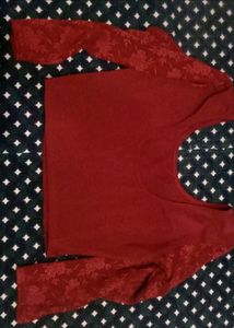 stretchable maroon blouse♥️