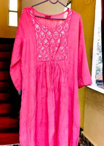 2 Coral Embroidered Dress