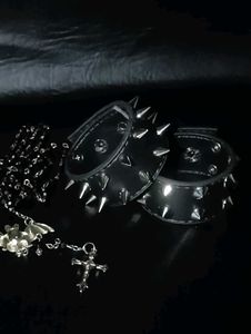 Goth Punk Alt Spiked Bracelet Wristband Cuff