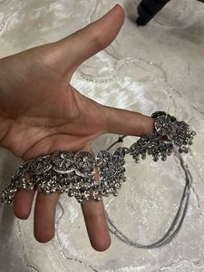 Boho Silver Choker &amp; Earring Set