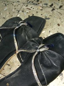 Black Bow Detail Flats size - 6 to 7