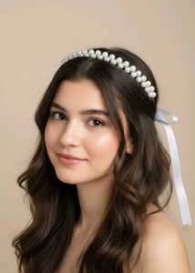 Delicate Double Pearl Bridal Headband
