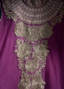 Purple Gown with Silver Detail