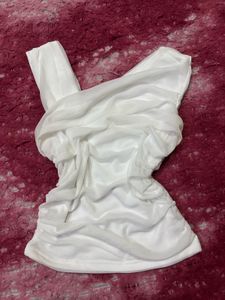 🤍One-shoulder white beauty Top.SIZE-30-34