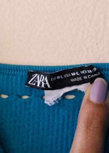 ZARA Sea Blue Bodycon Dress