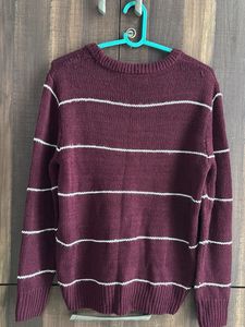 Striped Burgundy Sweater