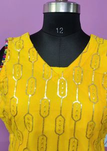 Yellow Festive Wear Kurti
