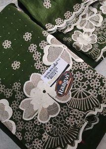 Elegant Pink Embroidered Dress Material