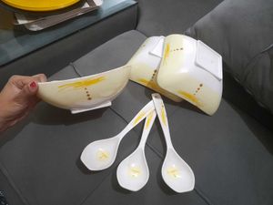 Serving Bowl Set With Ladels