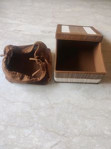 Designer Handmade Jute And Cloth Box
