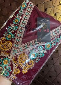 Embroidered Fabric Kurta With Pants