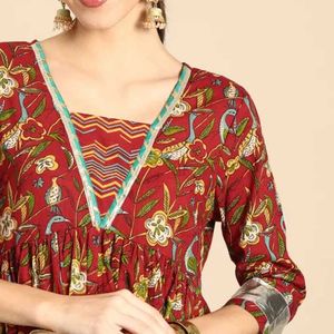 Anouk Pure Cotton Kurta Palazzo Set