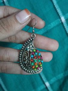 Colorful Beaded Drop Earrings