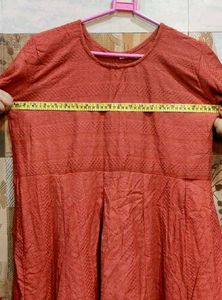 Brand New Rust Schiffli Dress LARGE/XL
