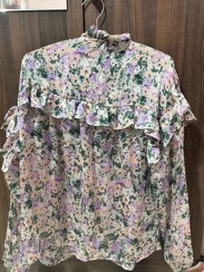 Floral Ruffle Top