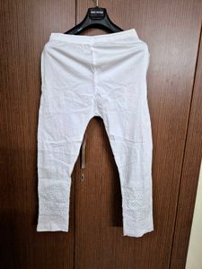 White Stretchable Pants For Women | 34