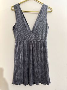 Silver Shimmer Mini Dress
